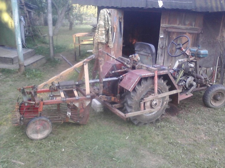 Самодельный трехколесный минитрактор