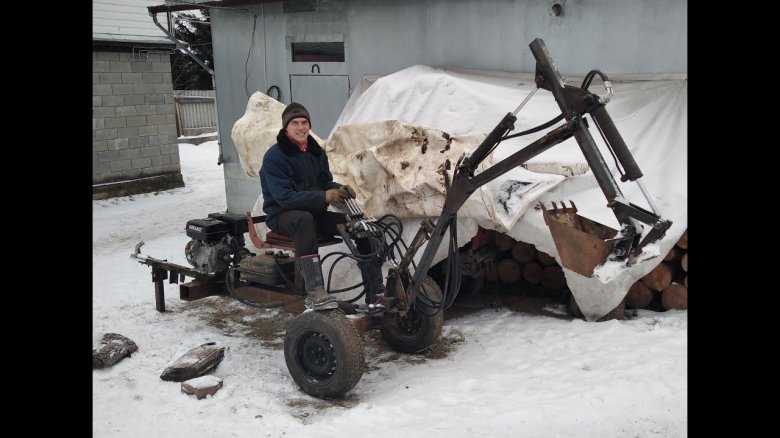 Самодельный тросовой экскаватор