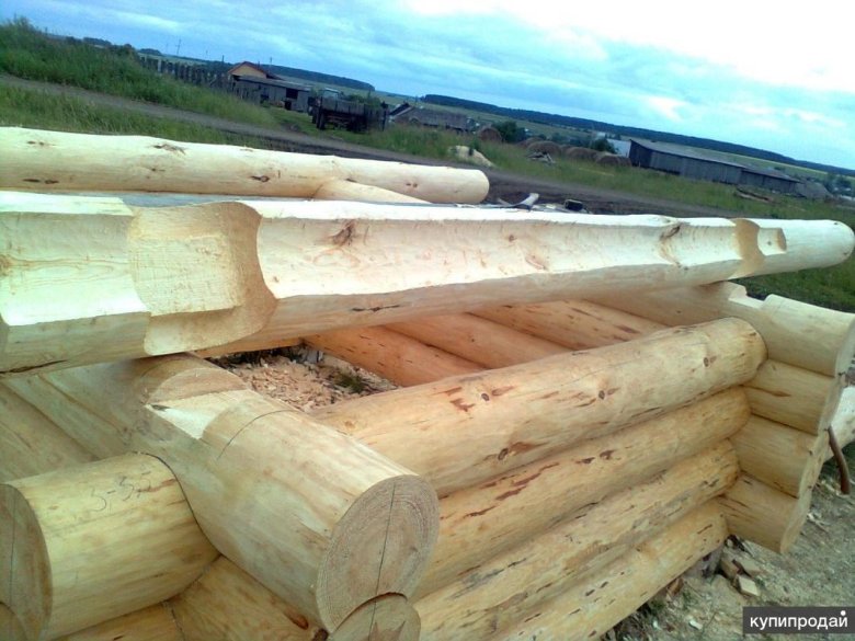 Продольный ПАЗ рубки бревна