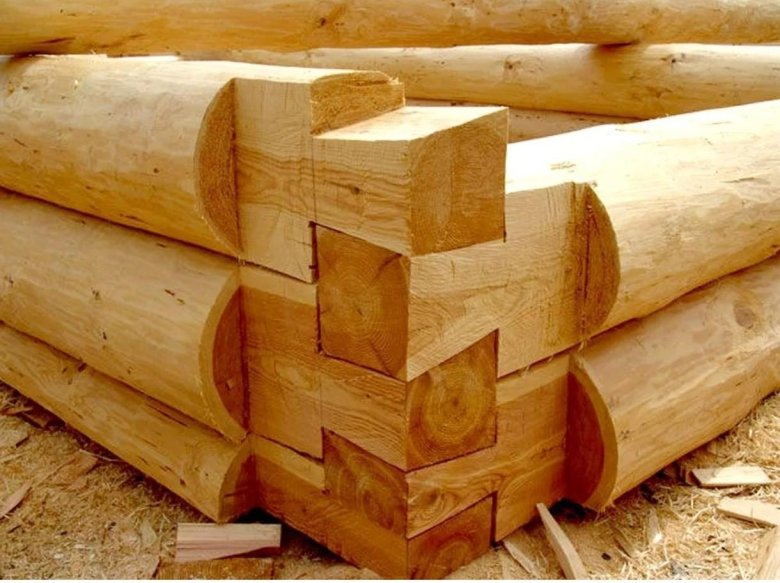 Соединение бревен ласточкин хвост