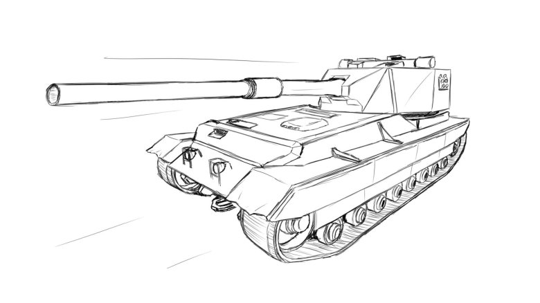 Танк fv215b 183 чертеж