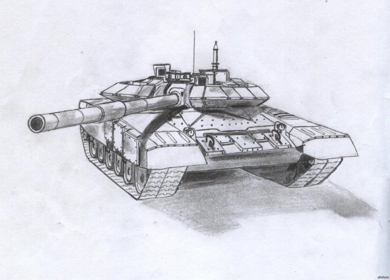 Танк т90 рисунок