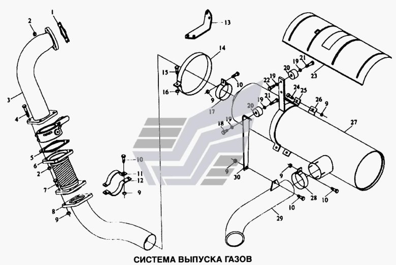 Система выхлопа Шакман f2000