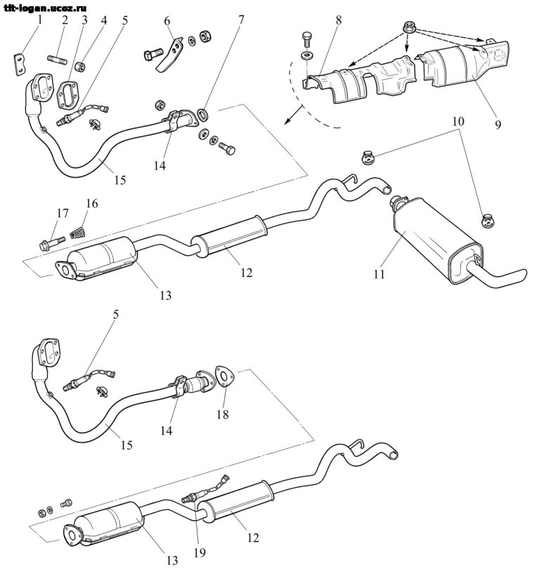 Система выпуска отработавших газов Нива Шевроле