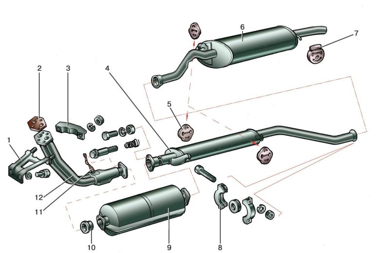 Выхлопная система ВАЗ 2115 1.5