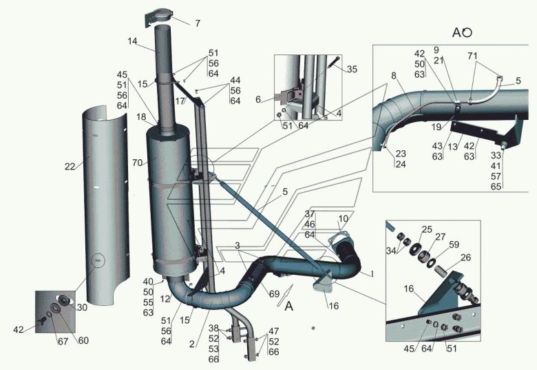Выхлопная труба МАЗ 6501