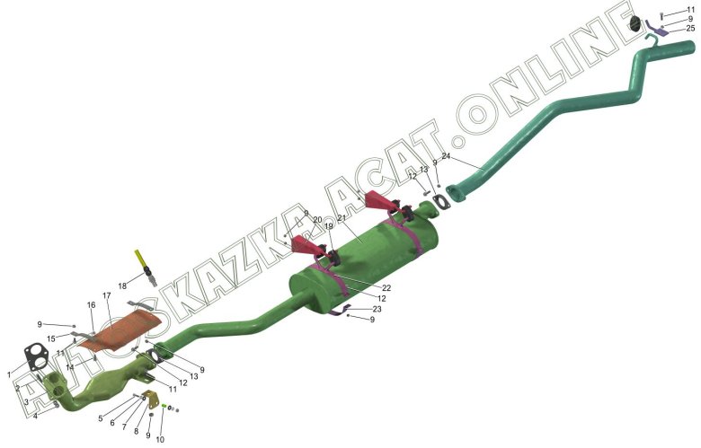 Выхлопная система ЗМЗ 406 евро 2