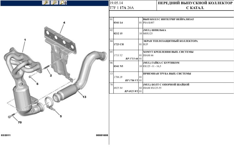 Приемная труба Ситроен с4 1.6