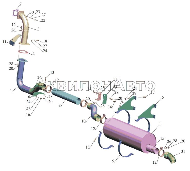 Труба приемная МАЗ 4370