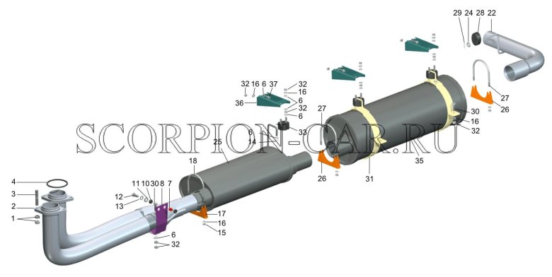Выхлопная система Газель 3302 402 двигатель