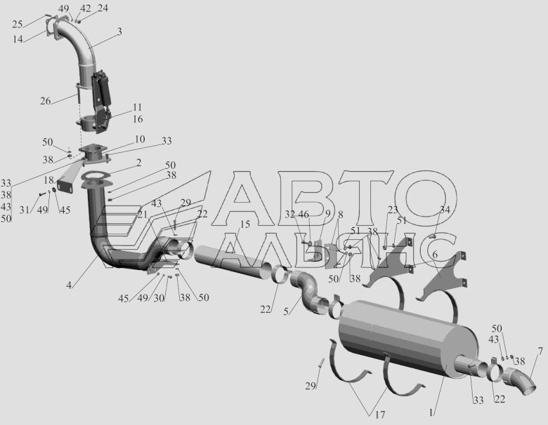 Труба приемная МАЗ 4370