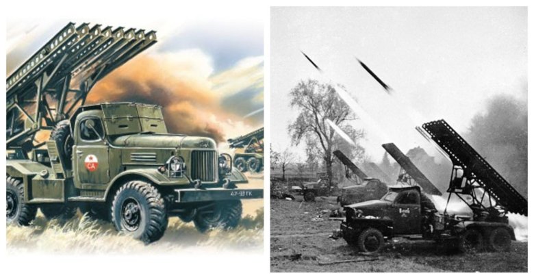 БМ-13 Катюша залп