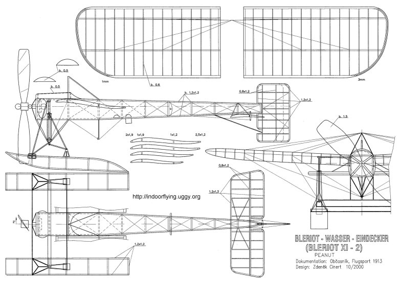 Самолет Блерио чертежи