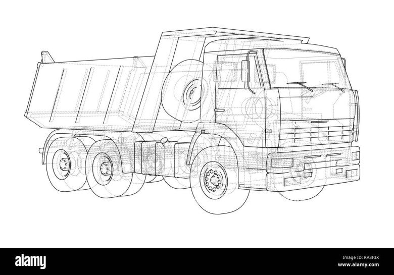 Раскраска камаз самосвал