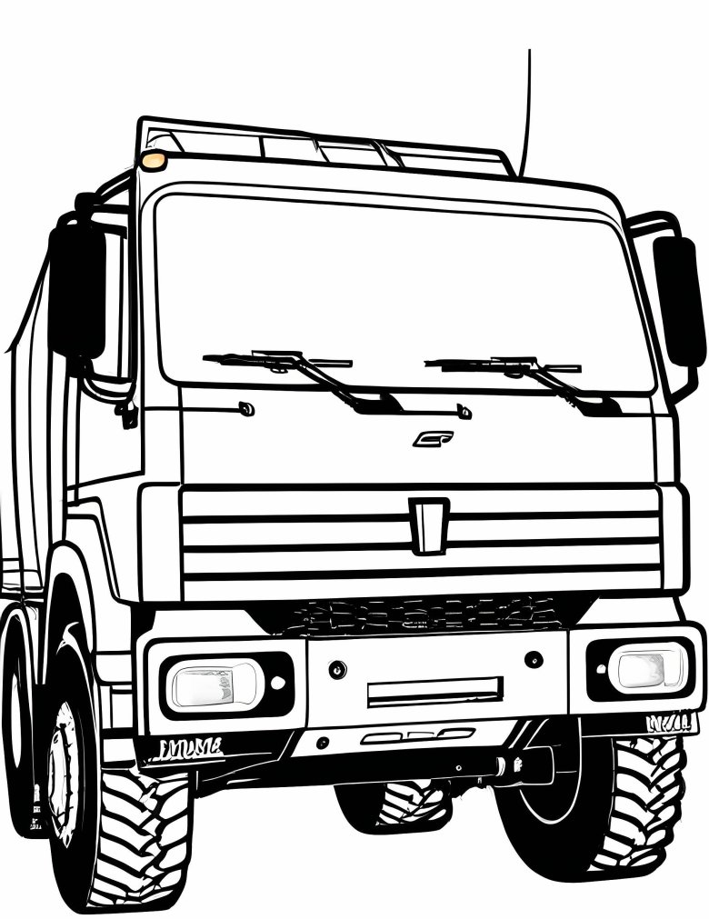 Камаз раскраска для детей