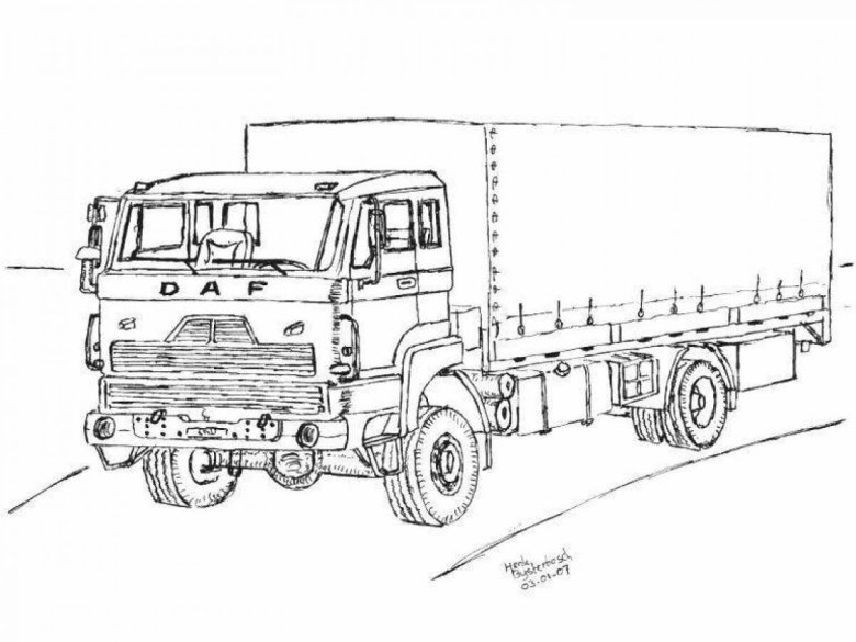 Раскраска КАМАЗ 5350