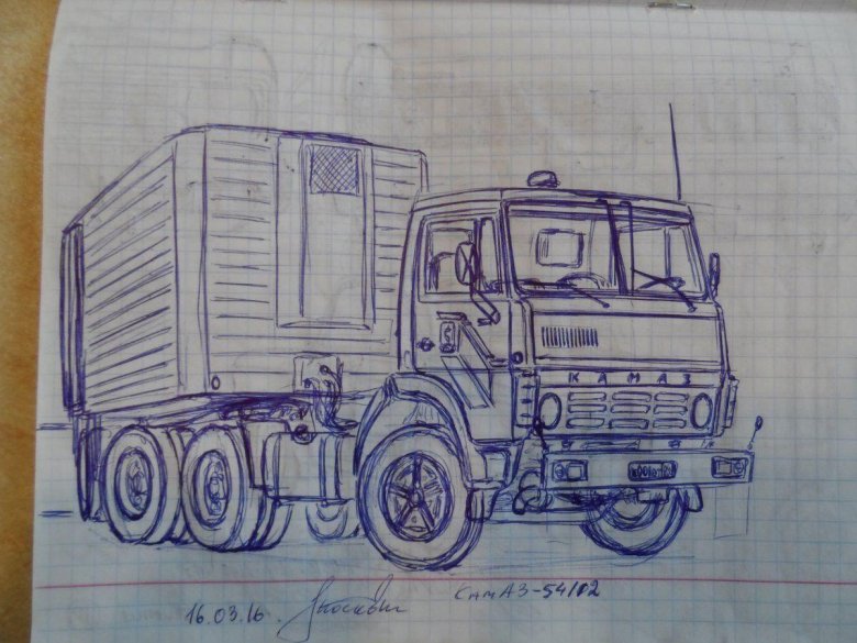 КАМАЗ 54112 чертеж