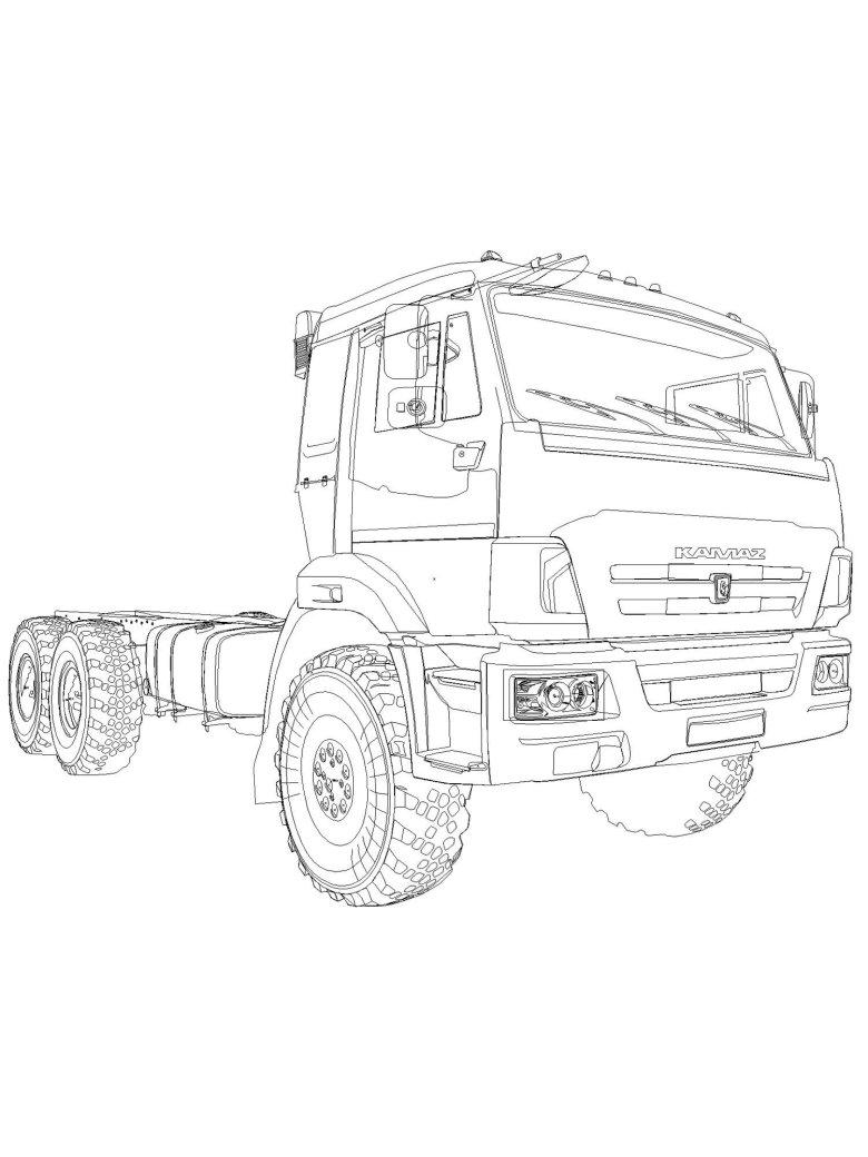 КАМАЗ 4310 раскраска