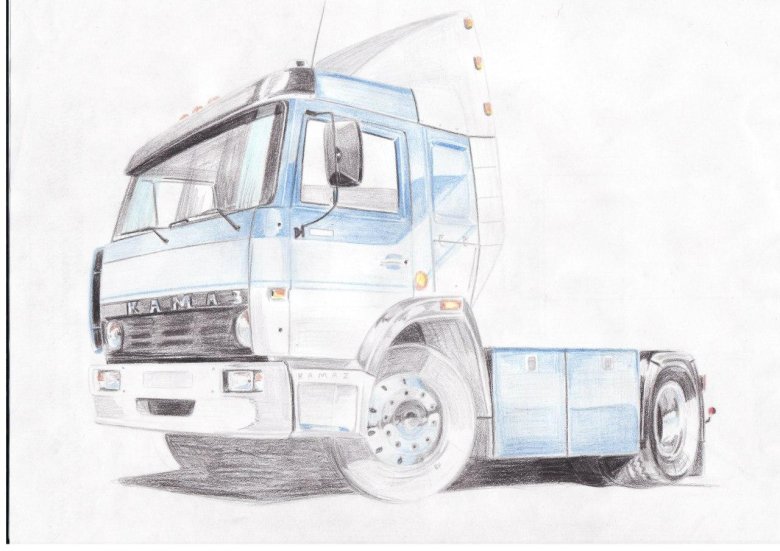 КАМАЗ 54115 дальнобойщики рисунок