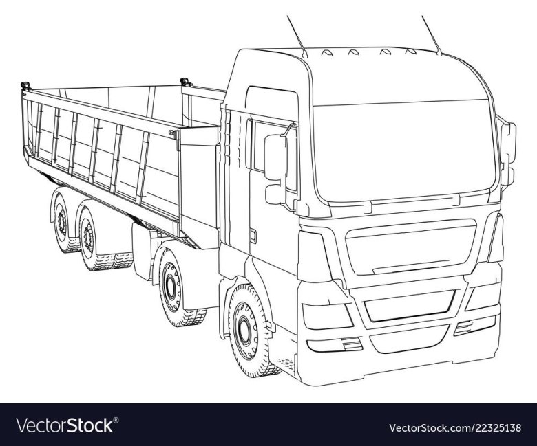 Раскраска КАМАЗ 65115 самосвал