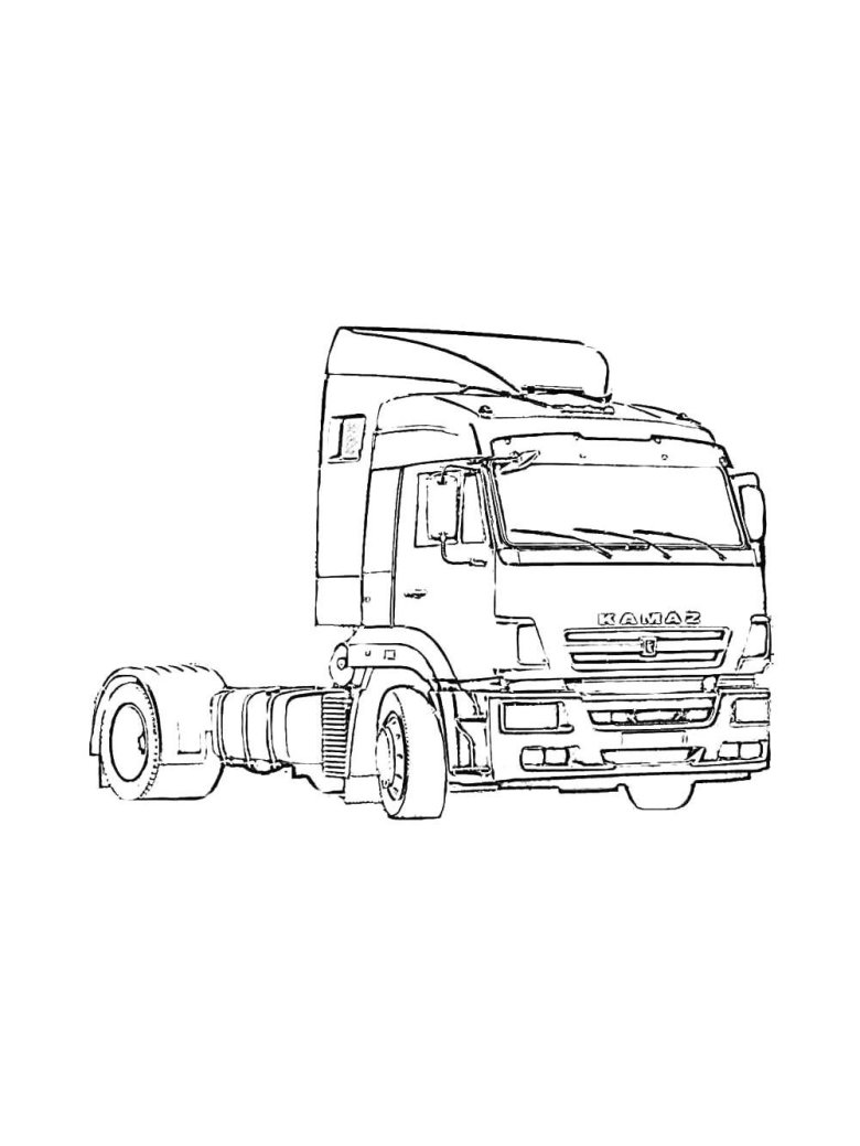 КАМАЗ 54115 раскраска