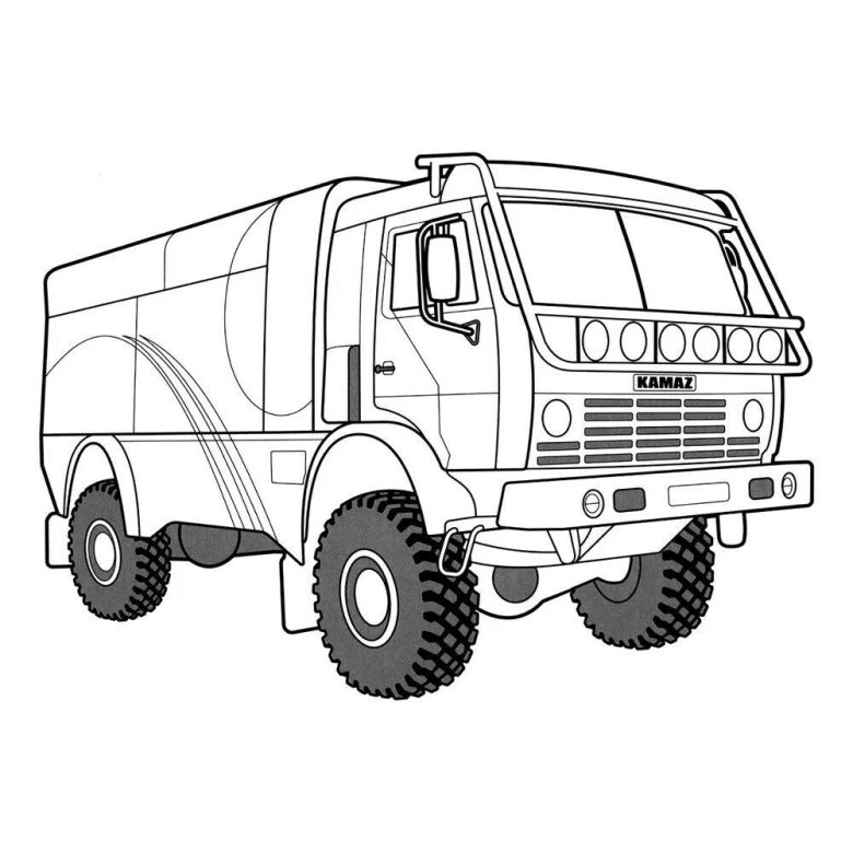 Раскраска КАМАЗ 5511