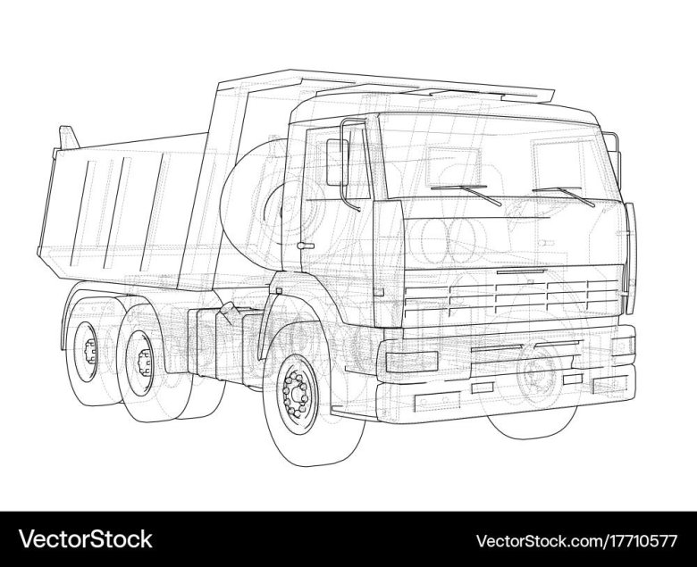 Раскраска КАМАЗ 65115 самосвал