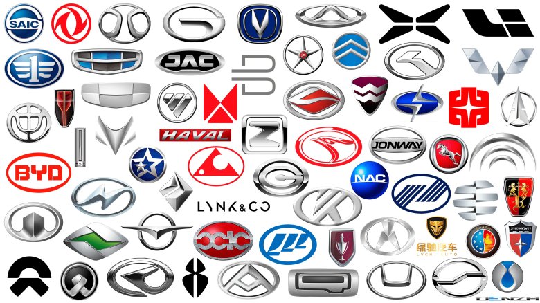 Китайские авто логотипы с названиями и фото