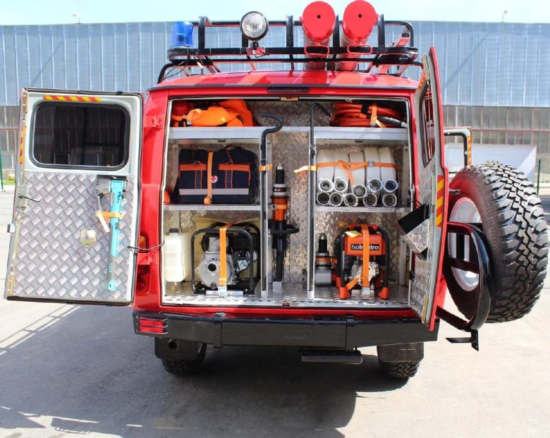 УАЗ 3909 пожарный салон