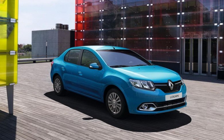 Рено Логан голубой