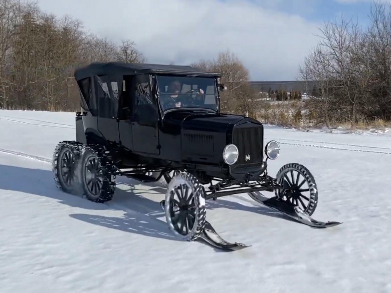 Ford model t snowmobile
