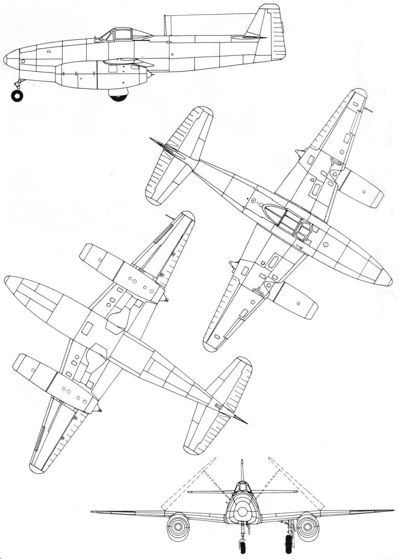 Messerschmitt me.262 чертёж