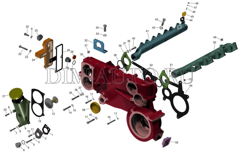 Корпус водяных каналов КАМАЗ 740 евро 3