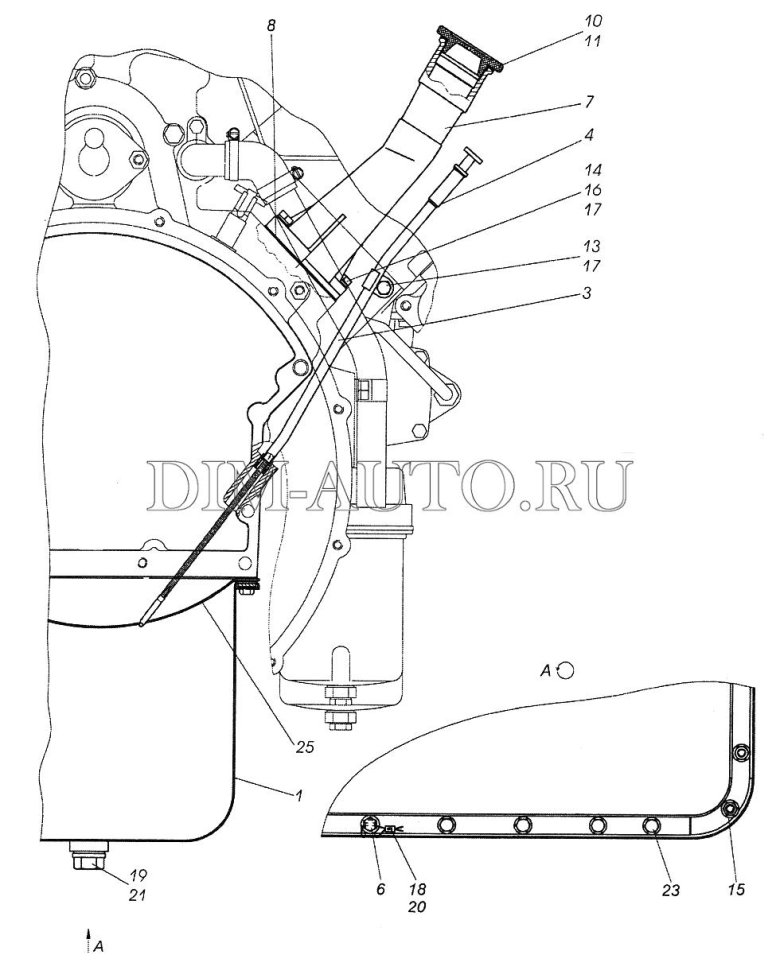 Щуп масляный КАМАЗ 6520