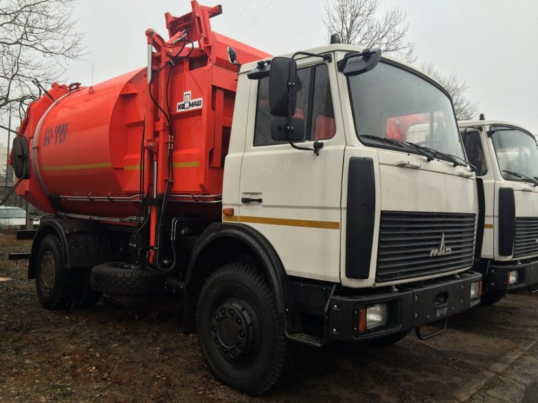 Маз мусоровоз с боковой загрузкой