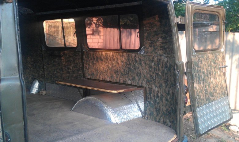 Отделка салона уаз буханка 3962 алюминиевым листом