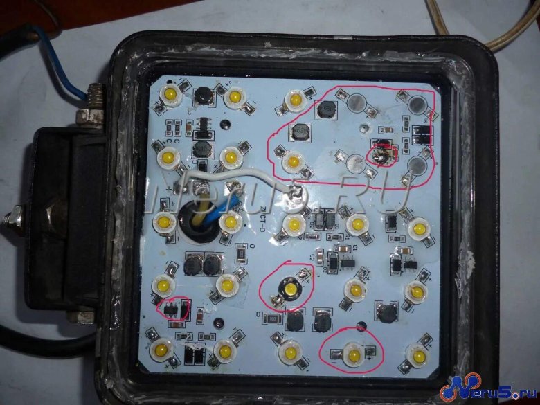 Неисправности светодиодной фары
