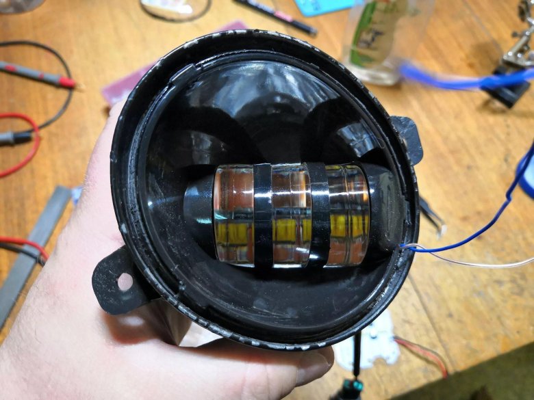 Диодные ПТФ Audi q7 07-09