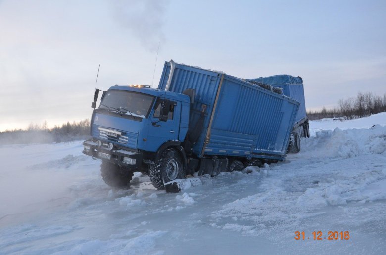 КАМАЗ 43118 на зимнике