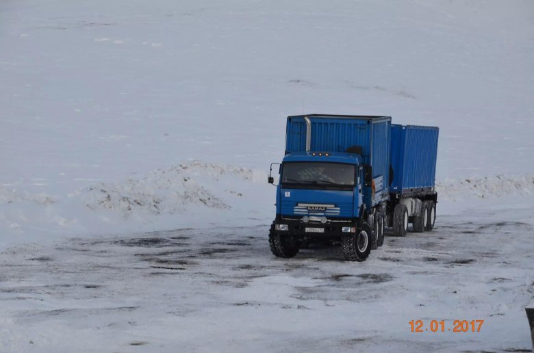 КАМАЗ 43118 на зимнике