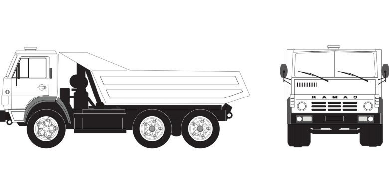 Раскраска КАМАЗ 5511