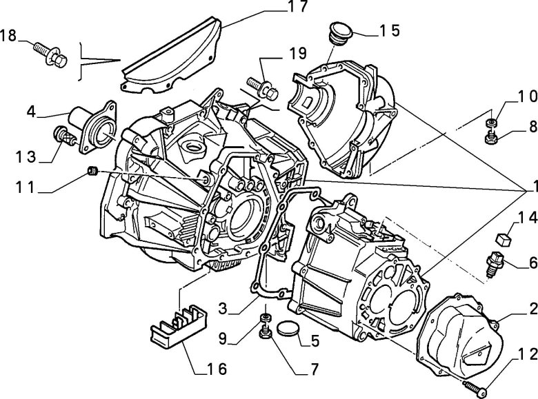 Крышка 5й передачи Fiat