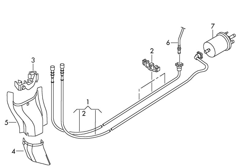 Топливная трубка Фольксваген поло схема