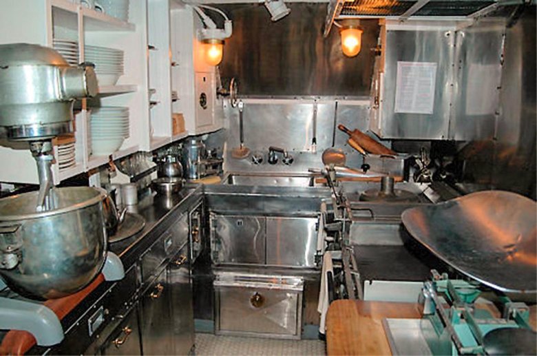 Подводная лодка изнутри камбуз