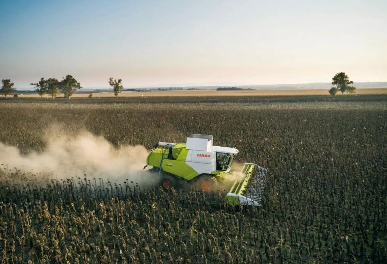 Комбайн Клаас Тукано 580 уборка подсолнечника