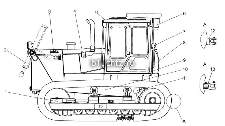 Бульдозер т-170 схема