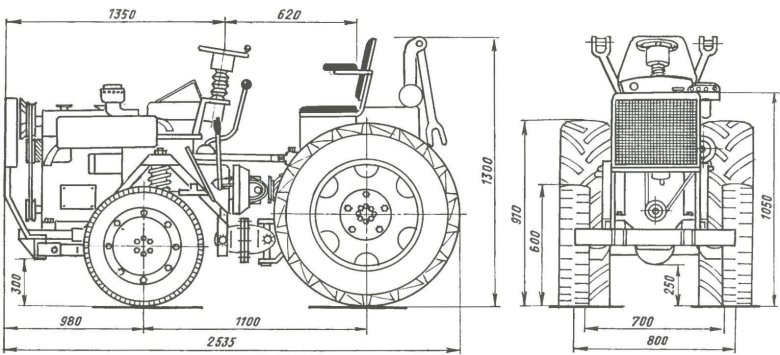 Трактор переломка 4х4 чертежи
