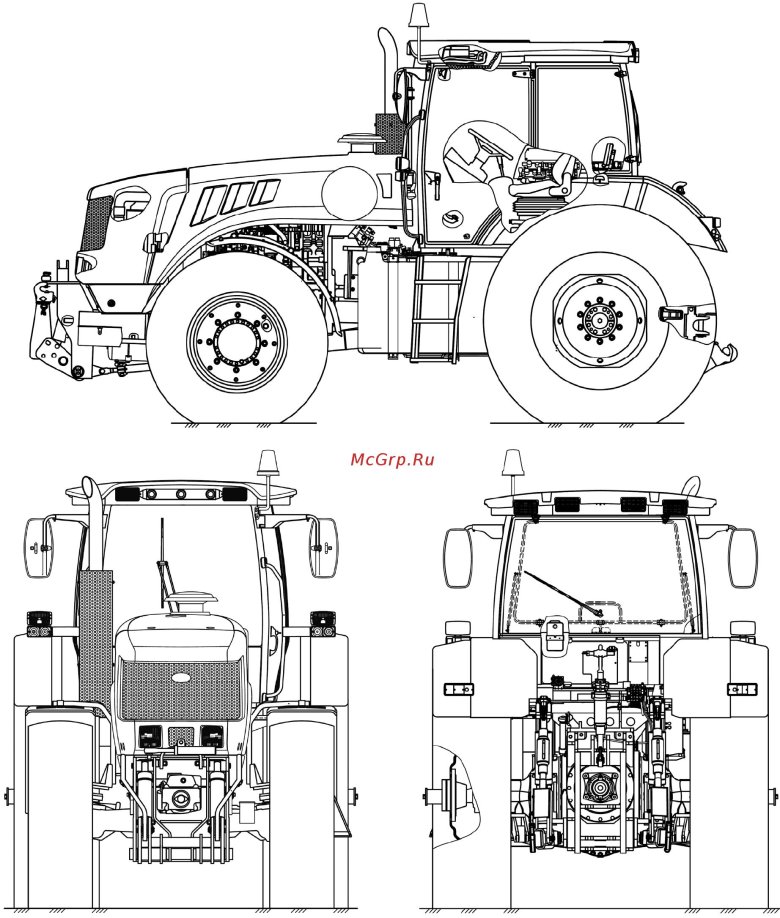 МТЗ 1523 габариты трактор