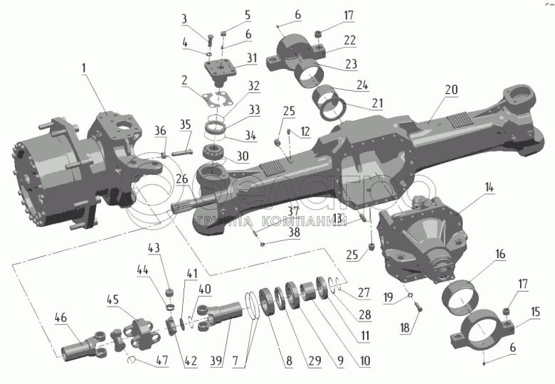 Передний мост МТЗ 3022