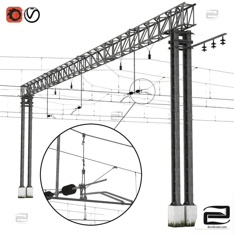 Опора контактной сети ЖД